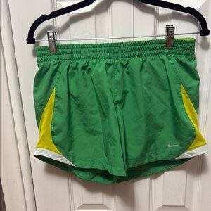 Nike Green and Yellow Sports Shorts